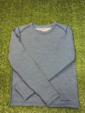 Terramar Woolskins Baselayer Kids Youth Striped Undershirt Winter Snow Outdoor M